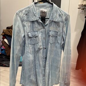 Harley-Davidson Light Blue Button Down Shirt